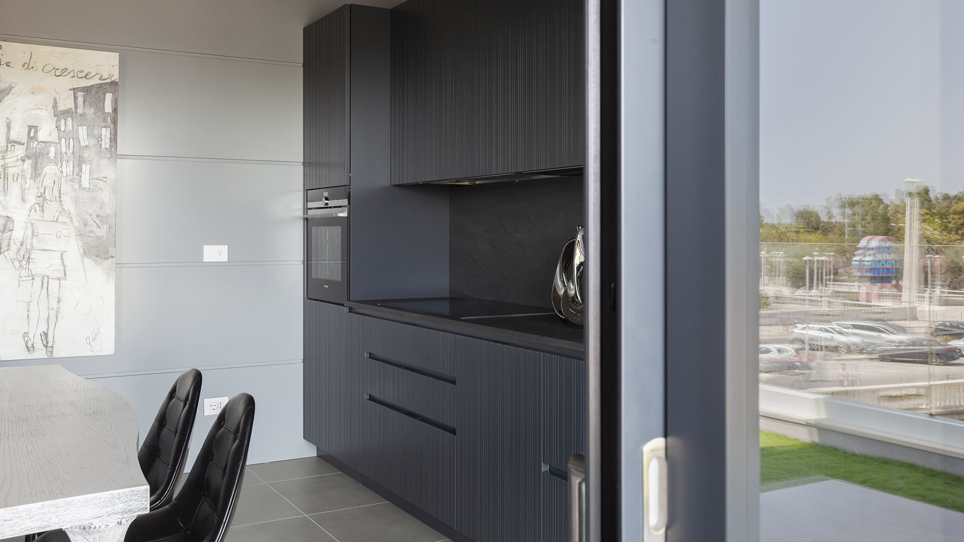 Mobilier de Bucatarie tmitalia kitchen design rua grey lacquered2
